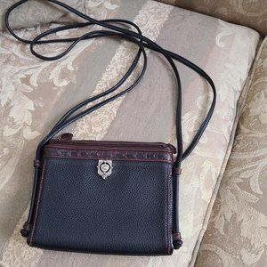 BRIGHTON CROSSBODY ORGANIZER VINTAGE BROWN AND BLACK